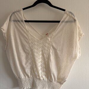 Sheer cropped Free People top
